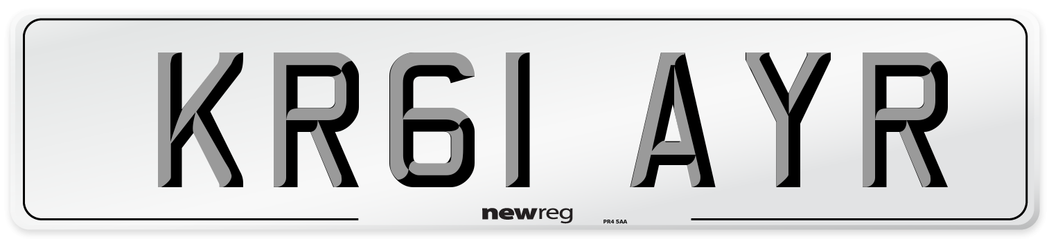 KR61 AYR Number Plate from New Reg